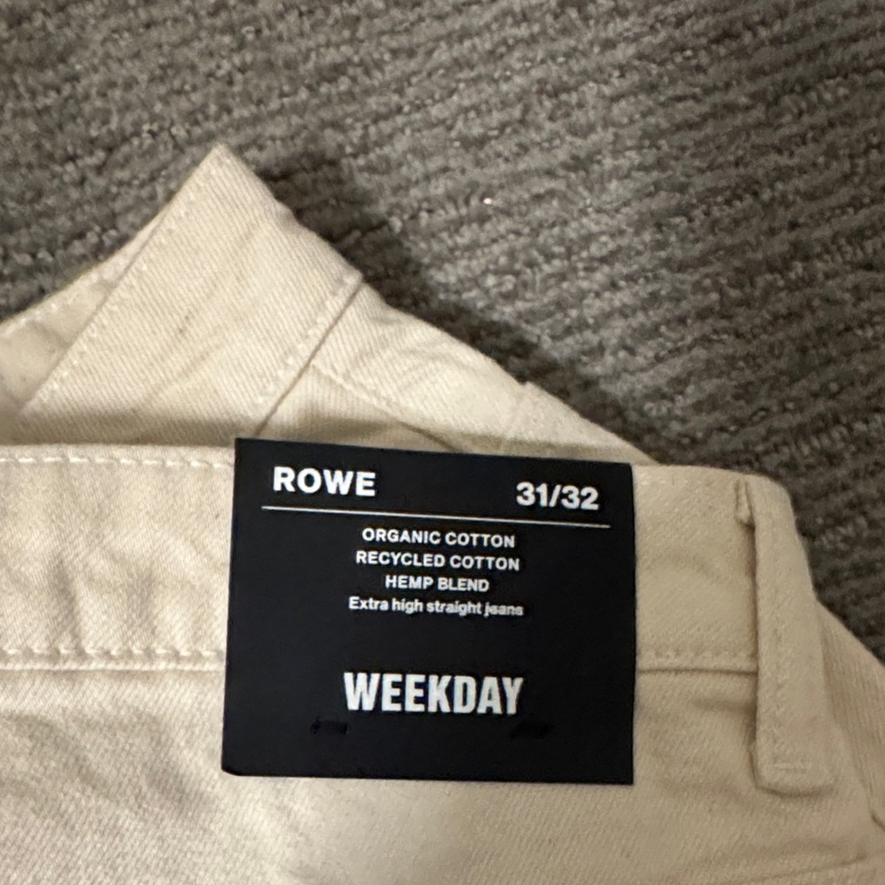 Rowe Cream Straight-Leg Jeans - Picture 6 of 6